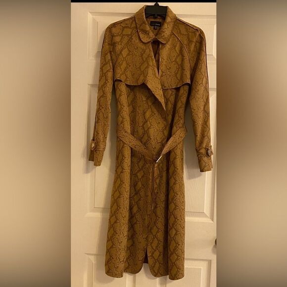 Women's Lucy Paris Chloe Snake Coat Belted Trench Size Medium EUC - Picture 3 of 10